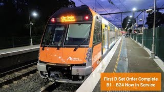 Sydney Trains Vlog 1577 First B Set Order Complete B1  B24 Now in Service [upl. by Silvestro602]