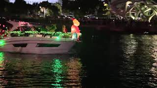 Holiday Light Boat Parade at Tampa’s Riverwalk [upl. by Corilla]