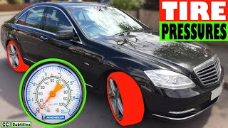 Mercedes SClass Tire Pressures  Mercedes SClass Tyre Pressures [upl. by Ecikram]