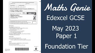 Edexcel Foundation Paper 1 May 2023 Exam Walkthrough [upl. by Trefor436]