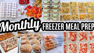 EASY MONTHLY FREEZER MEAL PREP RECIPES COOK WITH ME LARGE FAMILY MEALS WHATS FOR DINNER [upl. by Berkman]