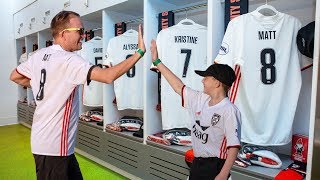 Kids Join Professional Soccer Team HUGE LOCKER ROOM SURPRISE [upl. by Georgine]