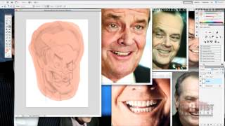 Anthony Geoffroys Jack Nicholson Caricature Drawing VideoTutorial Teaser [upl. by Ennyleuqcaj]