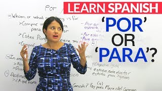 Learn Spanish – POR or PARA [upl. by Tarrance874]