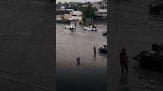 Baghdad neighborhood submerged in rainwater [upl. by Papert]