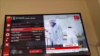 arçelik beko tv kanal tarama ekleme arama güncelleme yükleme otomatik uydu listesi [upl. by Claudian]