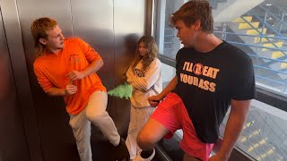 Farting In Elevator Prank Ft Fred Beyer [upl. by Yensehc577]