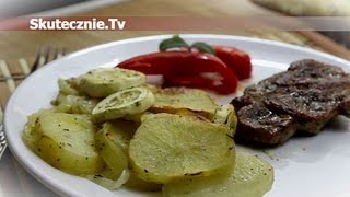 Pieczone ziemniaki z cukinią i cebulą  SkutecznieTv HD [upl. by Borer]