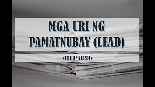 Mga Uri ng Pamatnubay Lead [upl. by Bennir]