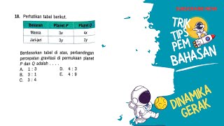 Berdasarkan tabel di atas perbandingan percepatan gravitasi di permukaan planet P dan Q [upl. by Siuqramed]