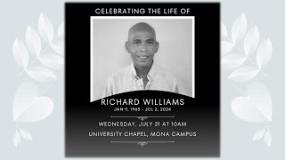 Richard Williams Life Celebration Service 1000am Wednesday July 31 2024 [upl. by Naniac550]