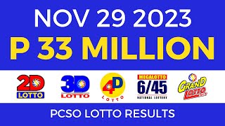 Lotto Result November 29 2023 9pm Complete Details [upl. by Nodaj]