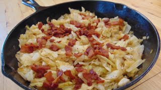 Bacon Fried Cabbage  Southern Fried Cabbage  100 Year Old Recipe  The Hillbilly Kitchen [upl. by Enehpets917]