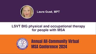 LSVT BIG physical and occupational therapy for people with MSA English  Laura Guse MPT [upl. by Relyhs]