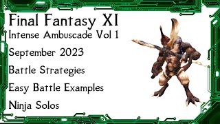 FFXI  Intense Ambuscade Vol One September 2023 Battle Strategies and Battle Examples [upl. by Emmons]