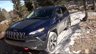 2014 Jeep Cherokee Trailhawk 4X4 Snowy Colorado Drive amp Review [upl. by Venola]