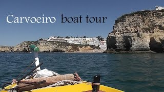 ALGARVE Carvoeiro boat tour to sea caves Portugal [upl. by Atwahs868]