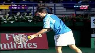 Nadal vs Henman ATP Dubai 2006 quarterfinal 48 [upl. by Worrad]