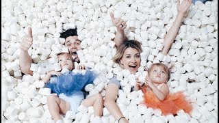 HUGE MARSHMALLOW SWIMMING POOL w BABIES [upl. by Offen225]