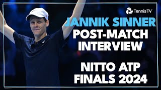 Jannik Sinner Reacts To Winning Nitto ATP Finals Title  Nitto ATP Finals PostMatch Interview [upl. by Aynav]