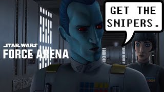 Star Wars Force Arena  Imperial Sharpshooter Army in 2v2 w Thrawn amp Pryce [upl. by Utter8]