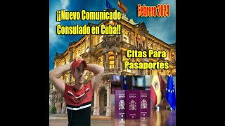 ¡Nuevo Comunicado del Consulado Español en Cuba Citas del primer Pasaporte cuba pasaporte citas [upl. by Juliet]