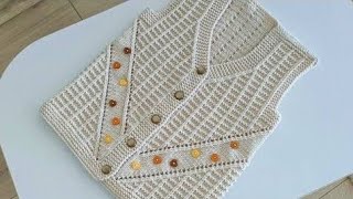 ❤️ stylish crochet sweater vest designs idea Bintescrochet [upl. by Bork]