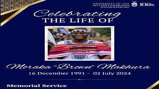 Memorial Service  Moraka quotBrownquot Makhura [upl. by Nilhtac337]