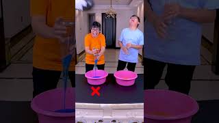 Pouring water challenge so exciting who is the unlucky one FunnyFamily PartyGames [upl. by Emyaj]