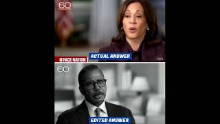 60 MINUTES REAL HARRIS ANSWER VS EDITED VERSION [upl. by Nasas704]