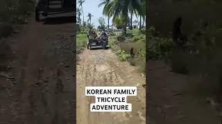 TRICYCLE ADVENTURE IN THE PHILIPPINES Palawan koreanfamridestricycle [upl. by Vitkun]