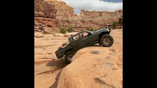 Toyota Hilux LN106 Doublecab slow crawl up wall on Pritchett Canyon Moab Utah [upl. by Einallem]