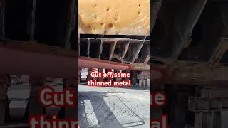 THINNED METAL WILL CUT OUT REPLACE NEW trending trendingvideo ship repairing [upl. by Irbmac]