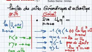 suites réelles 3ème année partie 3  limites des suites réelles [upl. by Ema467]