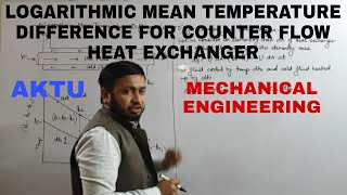 Logarithmic Mean Temperature Difference for Counter Flow Heat Exchanger  Heat and Mass Transfer [upl. by Tennaj]