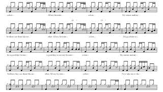 Black PumasColors  Drum Score Drum Sheet Music [upl. by Ynobe760]