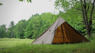 Make a Tent with a Tarp 10x10 Oilcloth Tarp [upl. by Gnod]