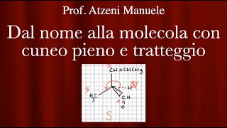 Chimica organica Dal nome alla molecola con cuneo pieno e tratteggio L30 ProfAtzeni ISCRIVITI [upl. by Nissie]