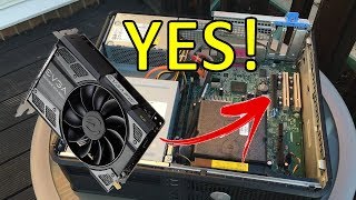 Putting a GTX 1050ti Into a £50 65 dell optiplex 330 PC from CEX [upl. by Ekeiram]