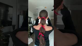 CHRİSTMAS HAİRSTYLES 🎄🎁christmas hairstyle hairstylingideas hairtok hairtutorial hair short [upl. by Tavy597]