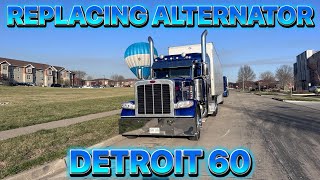 PETERBILT 389 GLIDER ALTERNATOR REPLACEMENT [upl. by Yenolem]