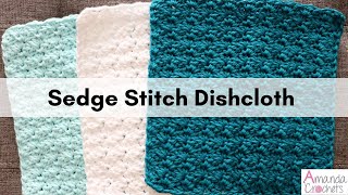 Sedge Stitch Dishcloth  Easy Dishcloth Pattern  Beginner Crochet [upl. by Poree]