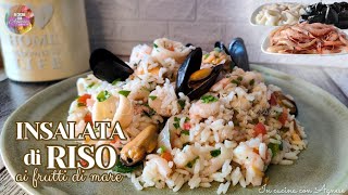 INSALATA DI RISO ai FRUTTI DI MARE  ricetta facile per RISO IN INSALATA con FRUTTI DI MARE [upl. by Orutra]