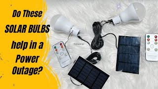 Solar Powered LED Light Bulbs with Remote solarpower emergencypreparedness poweroutage [upl. by Kenton]