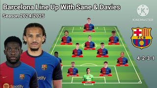 Barcelona Potential Line Up With Sane amp Davies Season 20242025  Transfer Winter January 2025 [upl. by Xavler424]