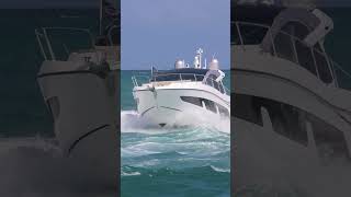 Sunseeker waves and splashes Haulover inlet [upl. by Arza859]