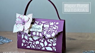 Paper Purse Detailed Floral Thinlits Stampin Up [upl. by Us]