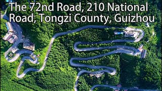 Aerial ChinaThe 72nd Road 210 National Road Tongzi County Guizhou貴州桐梓縣210國道七十二道拐 [upl. by Adnaral969]