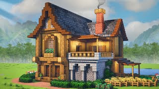 Minecraft Medieval House Tutorial  Easy [upl. by Wiebmer]