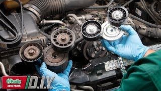 How To Check amp Change Your Vehicles Serpentine Belt Tensioner amp Idler Pulley [upl. by Ahsoem]